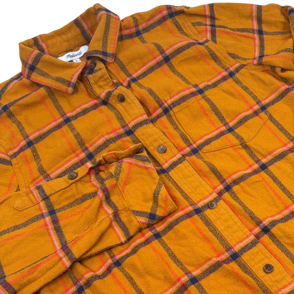 Madewell Flannel Classic Ex-Boyfriend Shirt Womens Medium Caffrey Plaid AD680